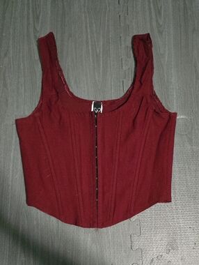 Windsor Burgundy Corset-Style Top